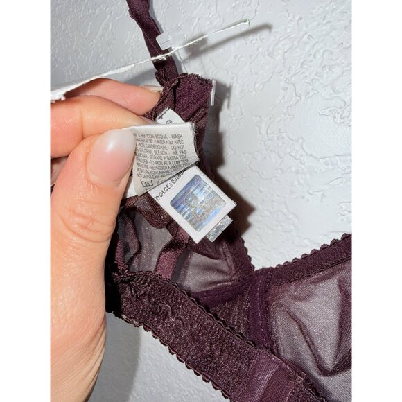 Dolce & Gabbana Intimo NEW Bra Mesh Made In Italy Size 32 B New Old Stock X - Picture 7 of 7